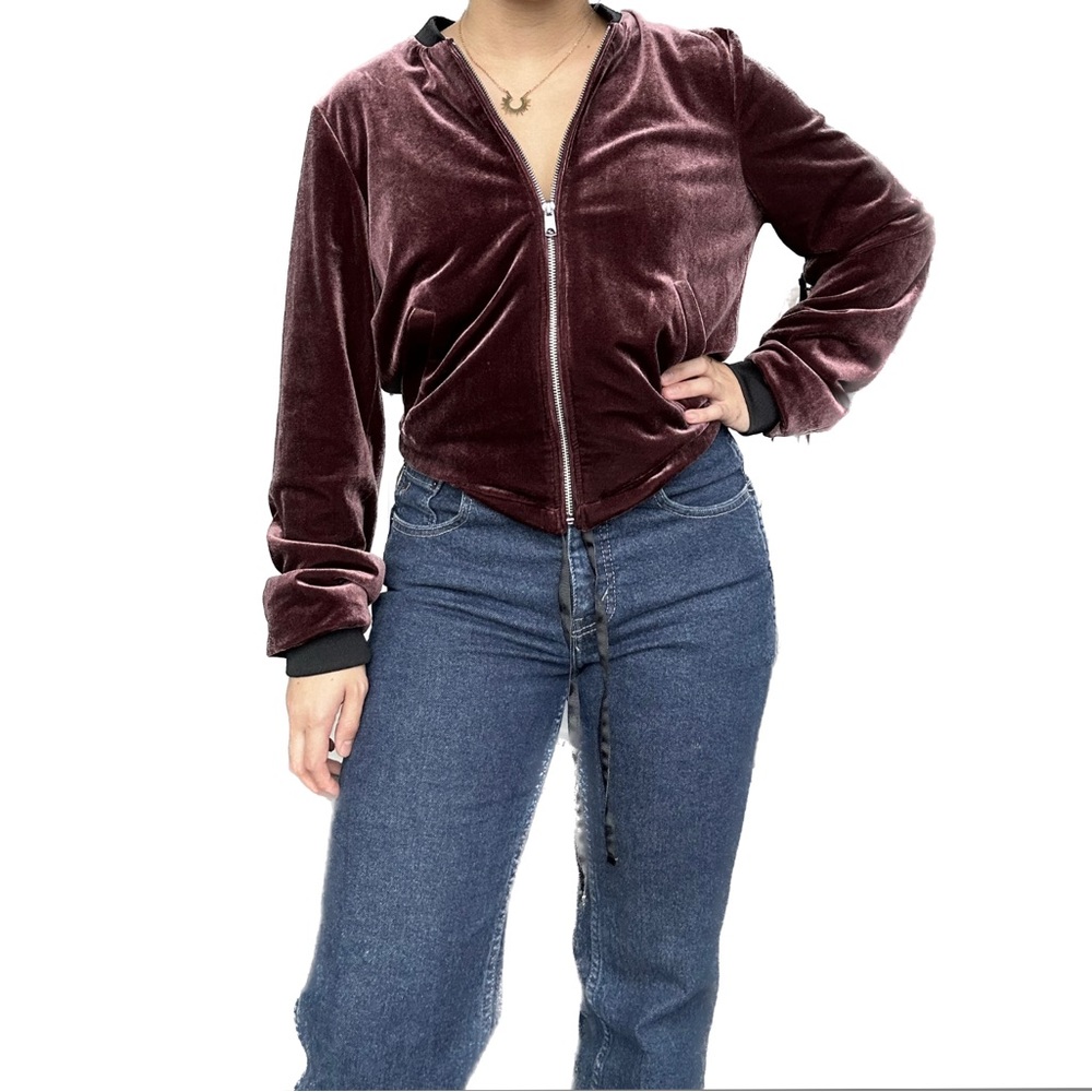 Tristan velour bomber jacket, small